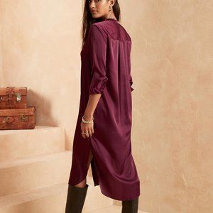 Banana Republic Satin Button-Down Shirtdress - NWT